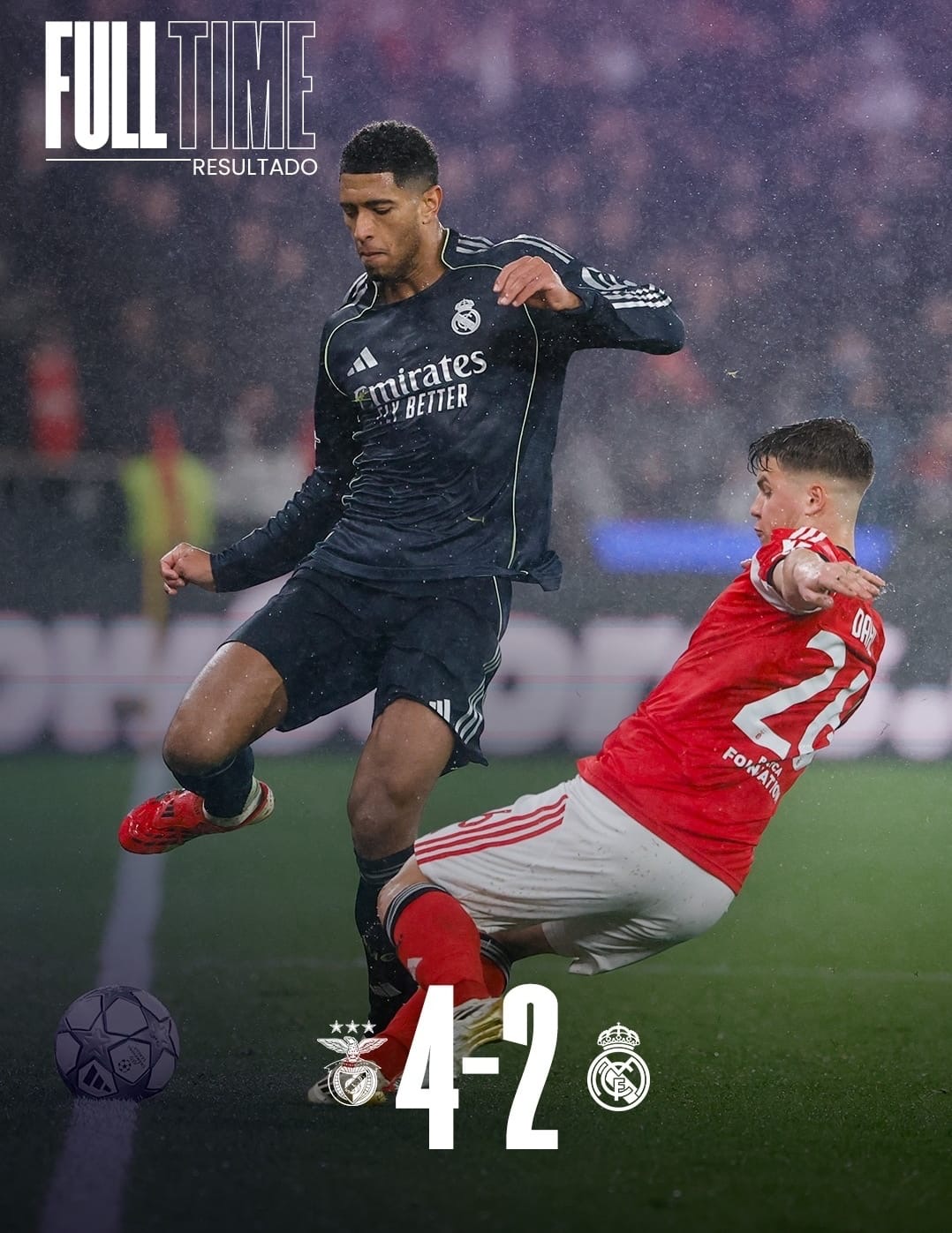 ريال مدريد يخسر برباعية لهدفين من بنفيكا، و يحافظ على آماله في التأهل للدور القادم من دوري ابطال اوروبا.